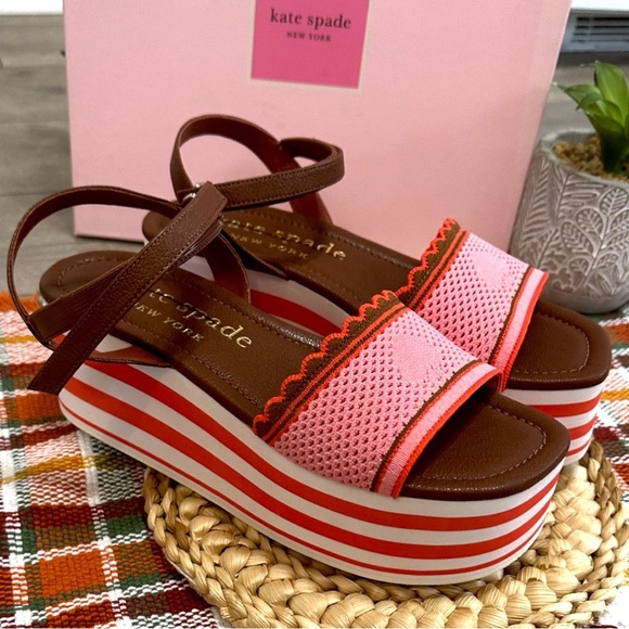 New Kate Spade Women’s Vintage Style High Rise Wedges Size 9 with Box - Picture 4 of 16